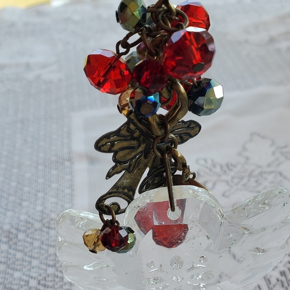 Ganz Tradition Keeper Christmas Angel Ornament Etched Glass Beads Bells 2012 - Picture 7 of 7